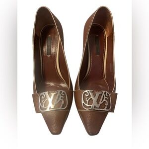 Authentic Louis Vuitton Erika Pump Escarpins – Brown Leather